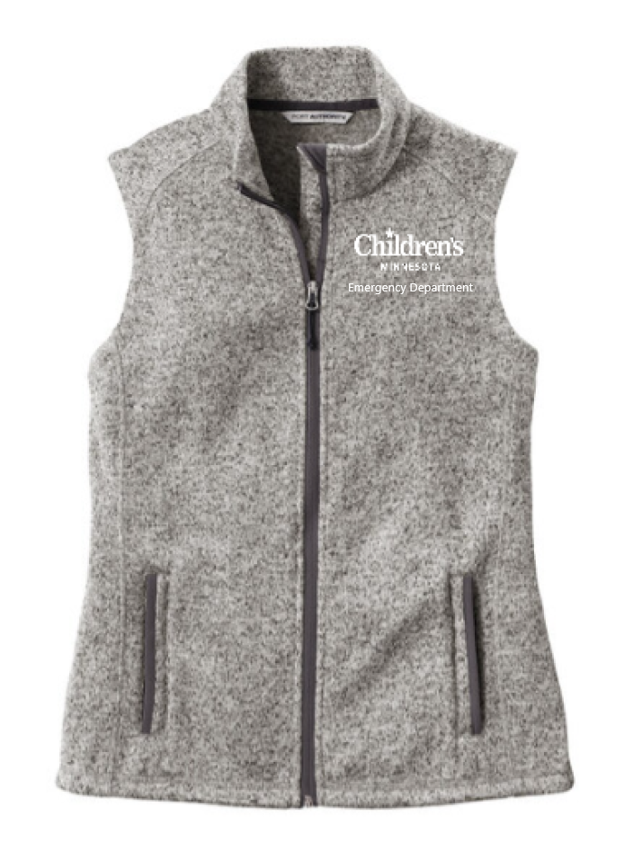 Port & Company Sweater Fleece Ladies Vest/Emergency Dept- Large