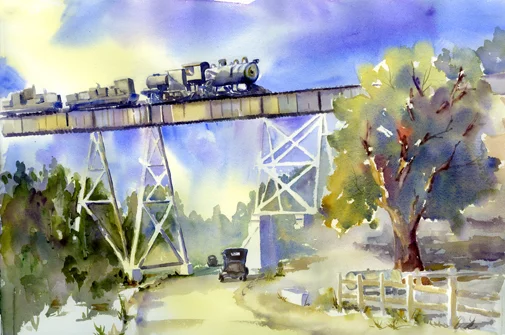 Auburn Train Trestle over Hiway 40