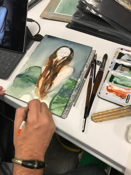 George Pratt working on a demo at SFAL.