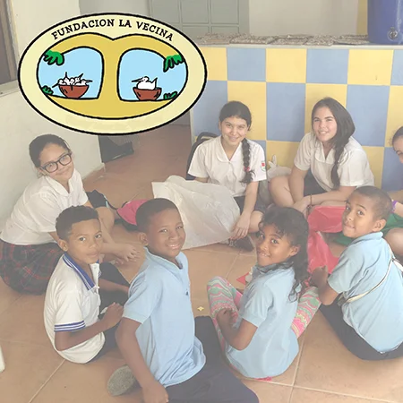 Foundation La Vecina (Colombia) La Vecina works to improve the lives of impoverished children in Cartagena, providing education, food, medical care, psychological treatment, and social support.