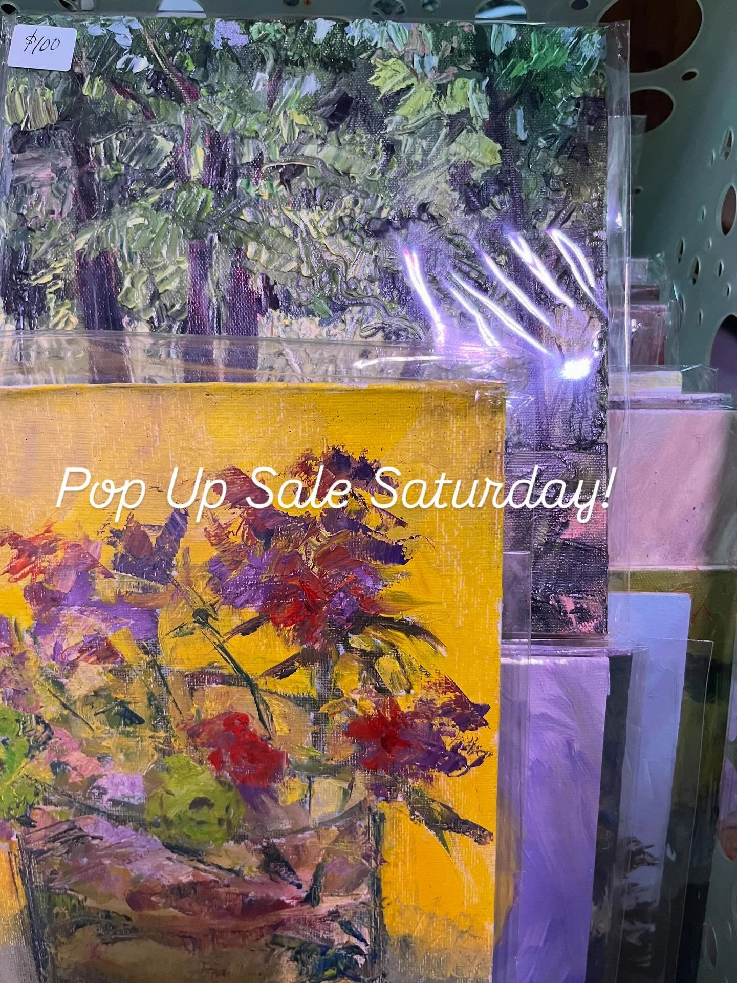 Hey! Main Street Fairport is open for business! I'll be gallery sitting at @railroadstreetartworks tomorrow from noon to 3pm, showcasing my new wall of artwork and offering deals in my pop-up sale bin. The roads are clear, so come on down from wherev