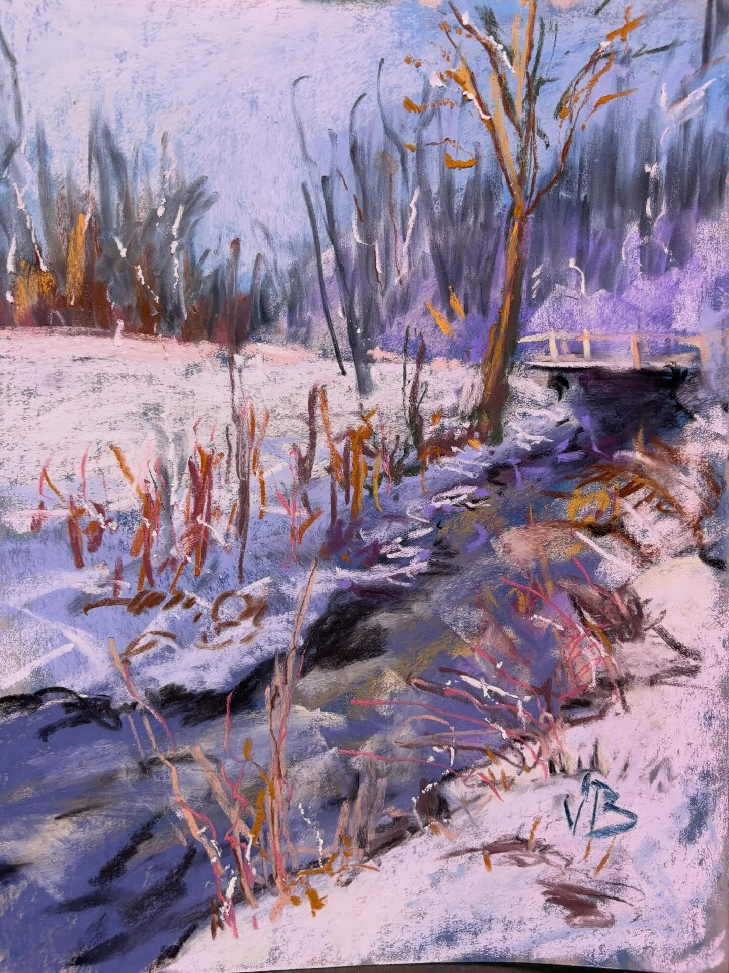 Day 17 #stradaeasel and I painted at Shadow Pines again, this time. 9 x 12 pastel on sanded surface. #allaprima #dailypainting