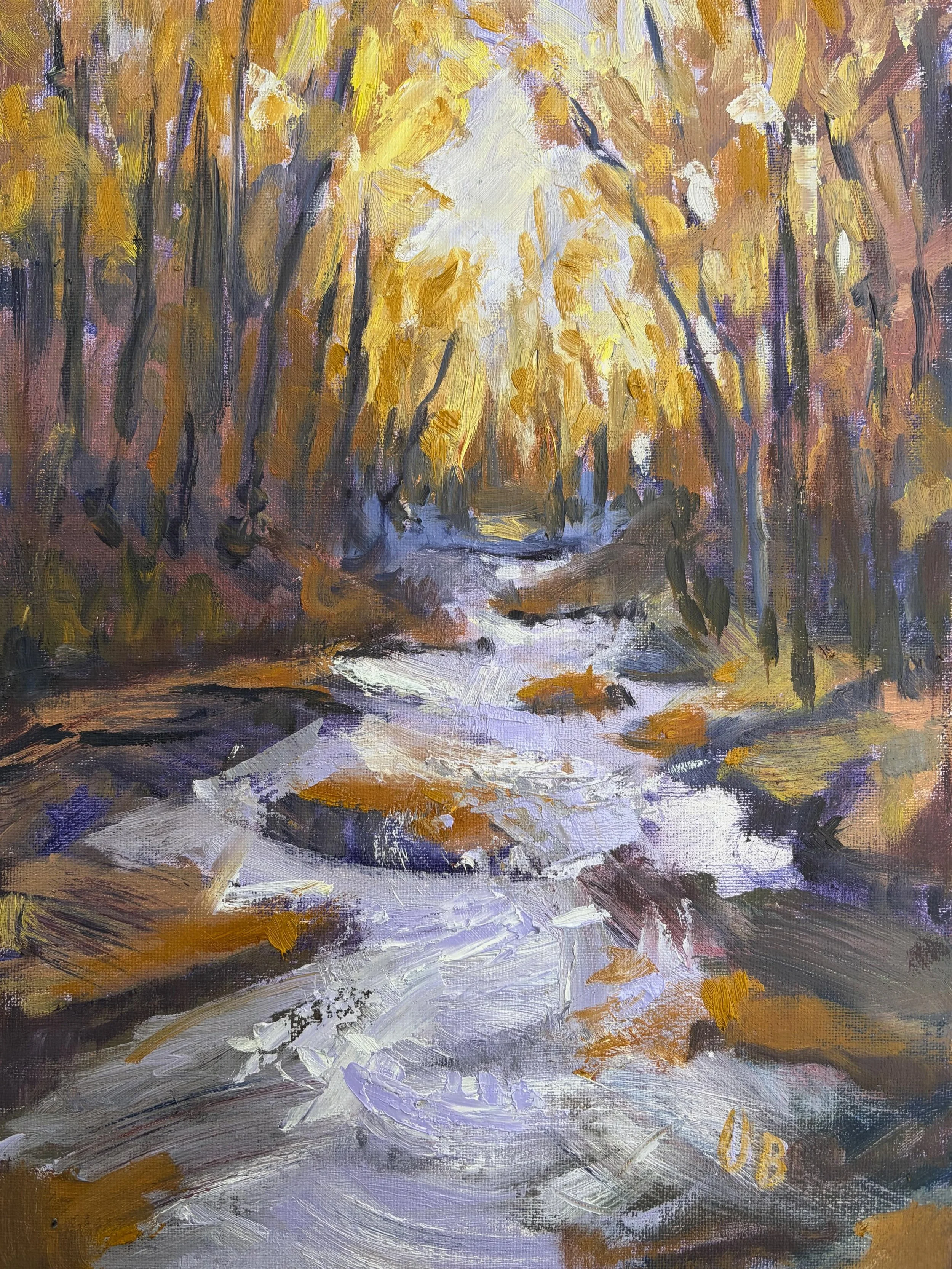 Catching up on posts. These are pieces created as demos for different oil painting classes. The gully is 10x14 and the little tree is 6x9. I&rsquo;ll be starting a new daytime oil painting class on June 1 @artstopllc  It will run 4 Mondays in June fr