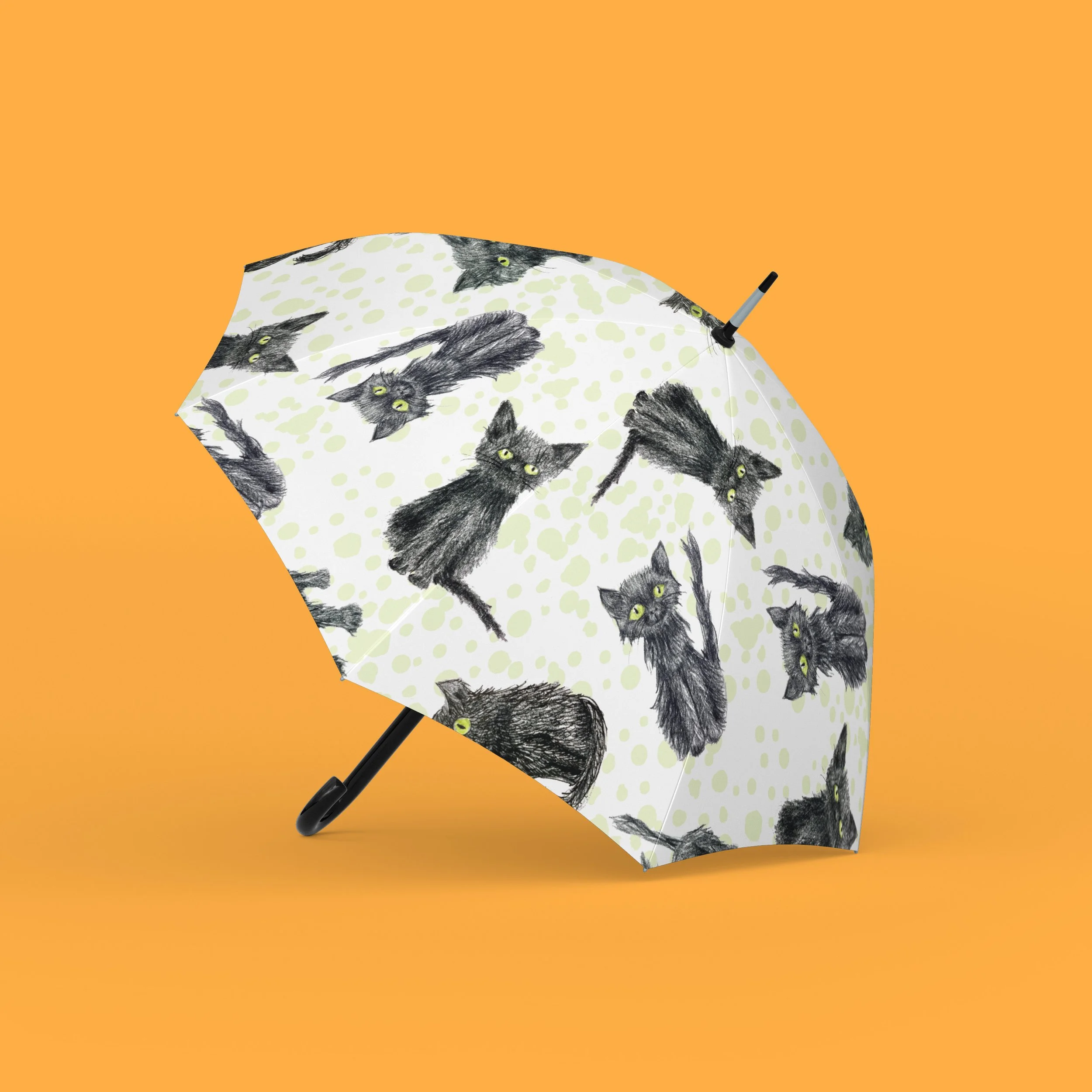 Black Cat Spotted Umbrella.jpg