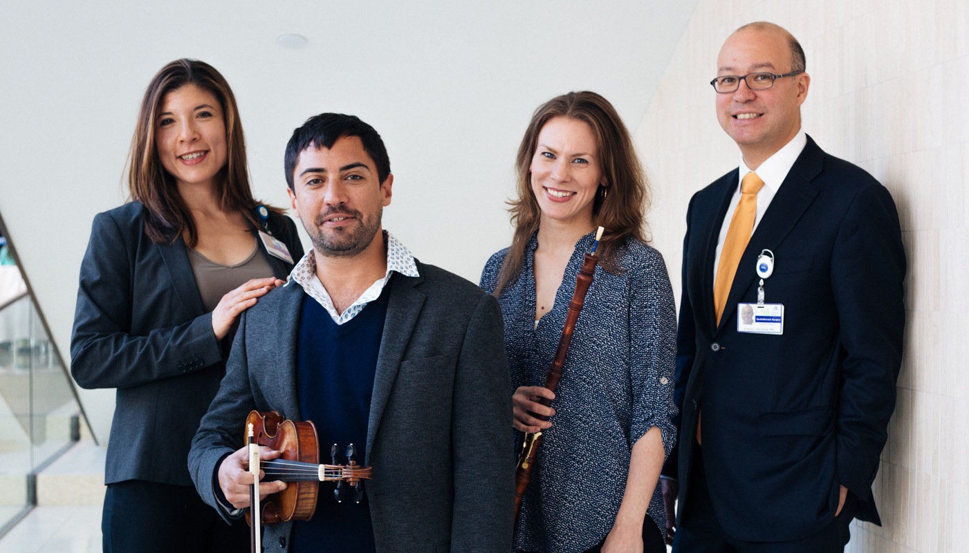 from left to right: Dr. Andrea Wolf, Nadir Aslam, Kristin Olson, Dr. Andrew Kaufman