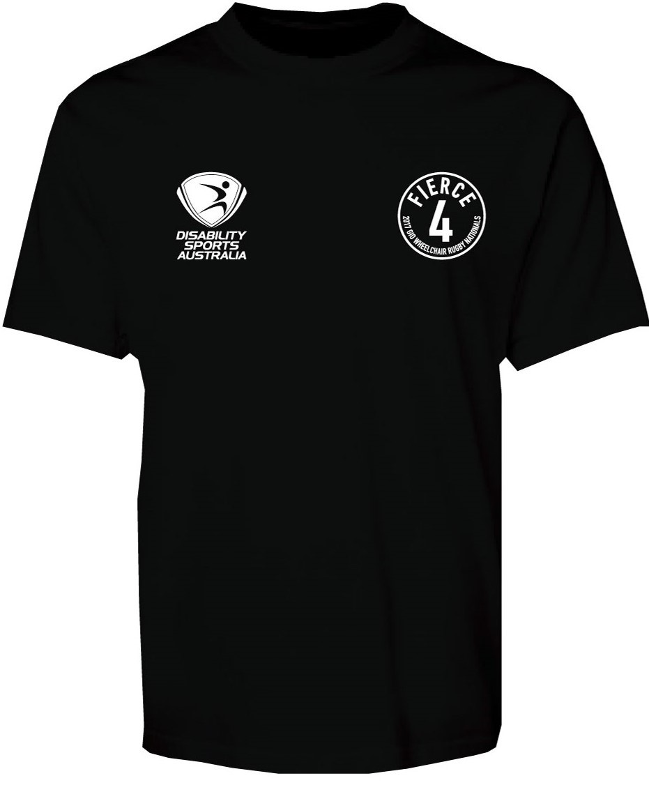 Arkæologi klinge Måler Men's 2017 Black T-Shirt — Disability Sports Australia