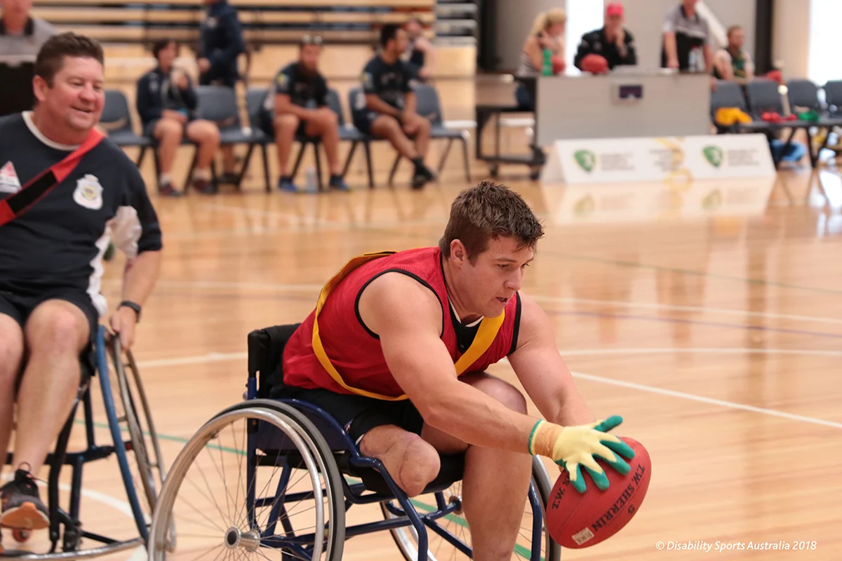 Australian Defence Force teams prepare for competition at the Invacare 2019 Wheelchair Aussie Rules National Carnival