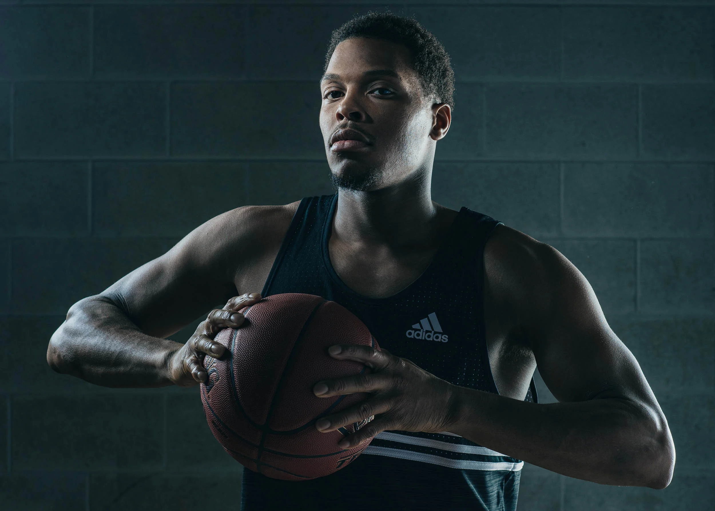 Kyle Lowry making sure that ball doesn't escape.