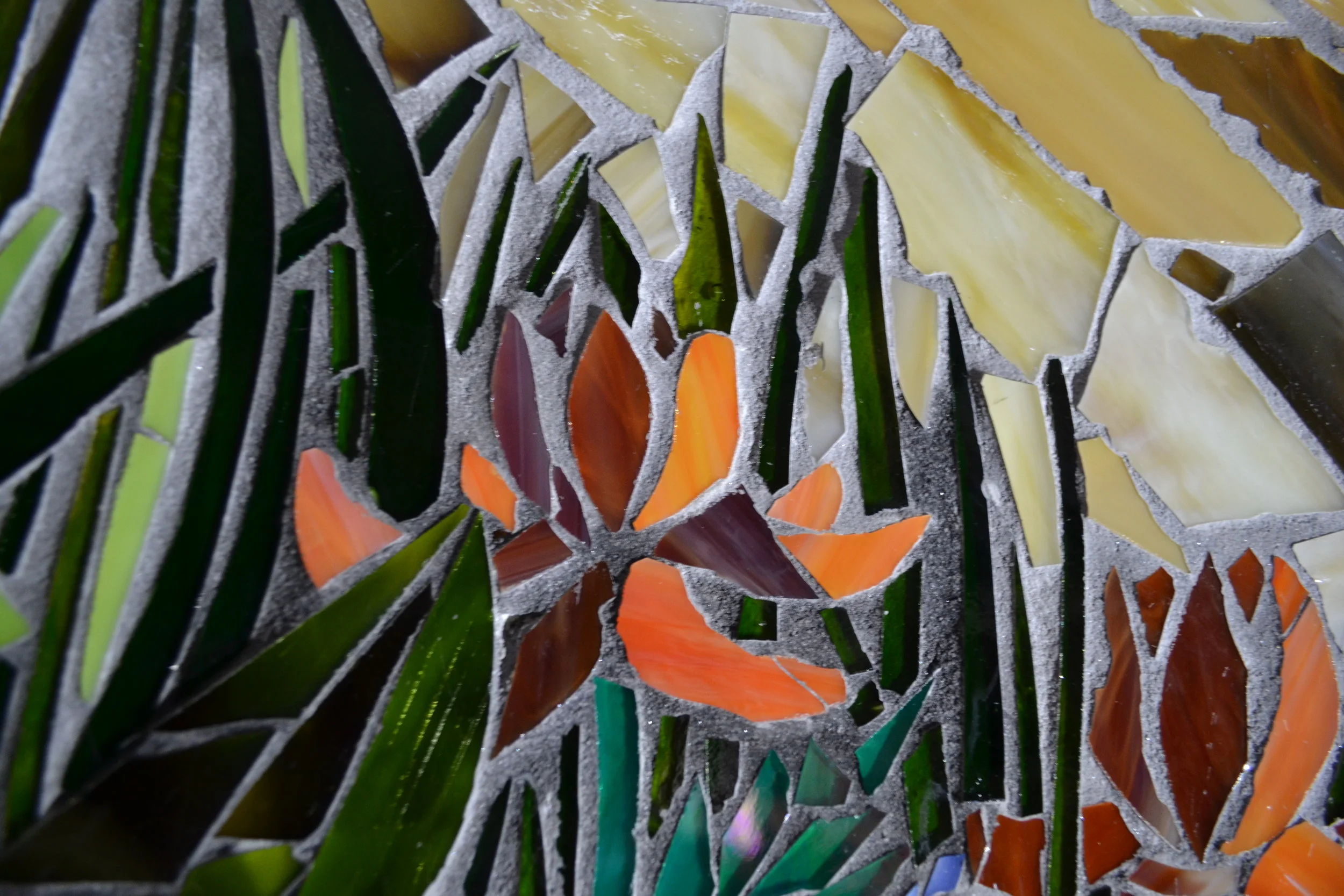 Detail shot of 8 foot mural