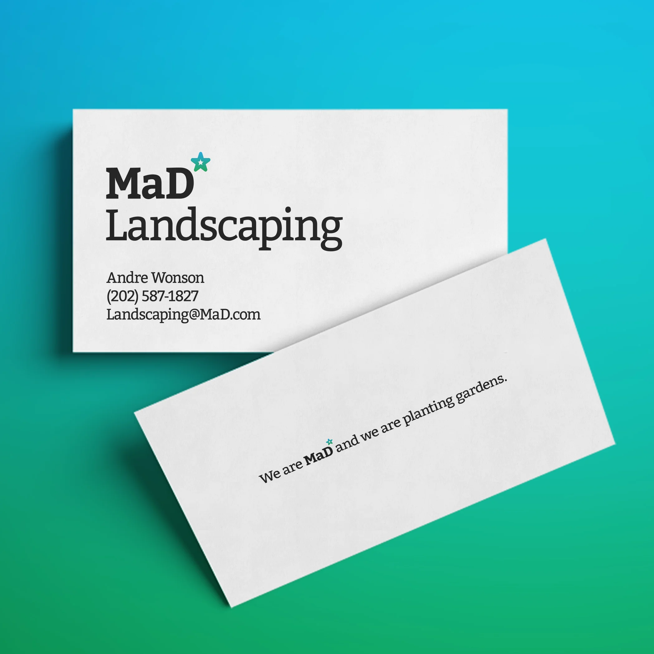 Option 1 Landscaping Business Card