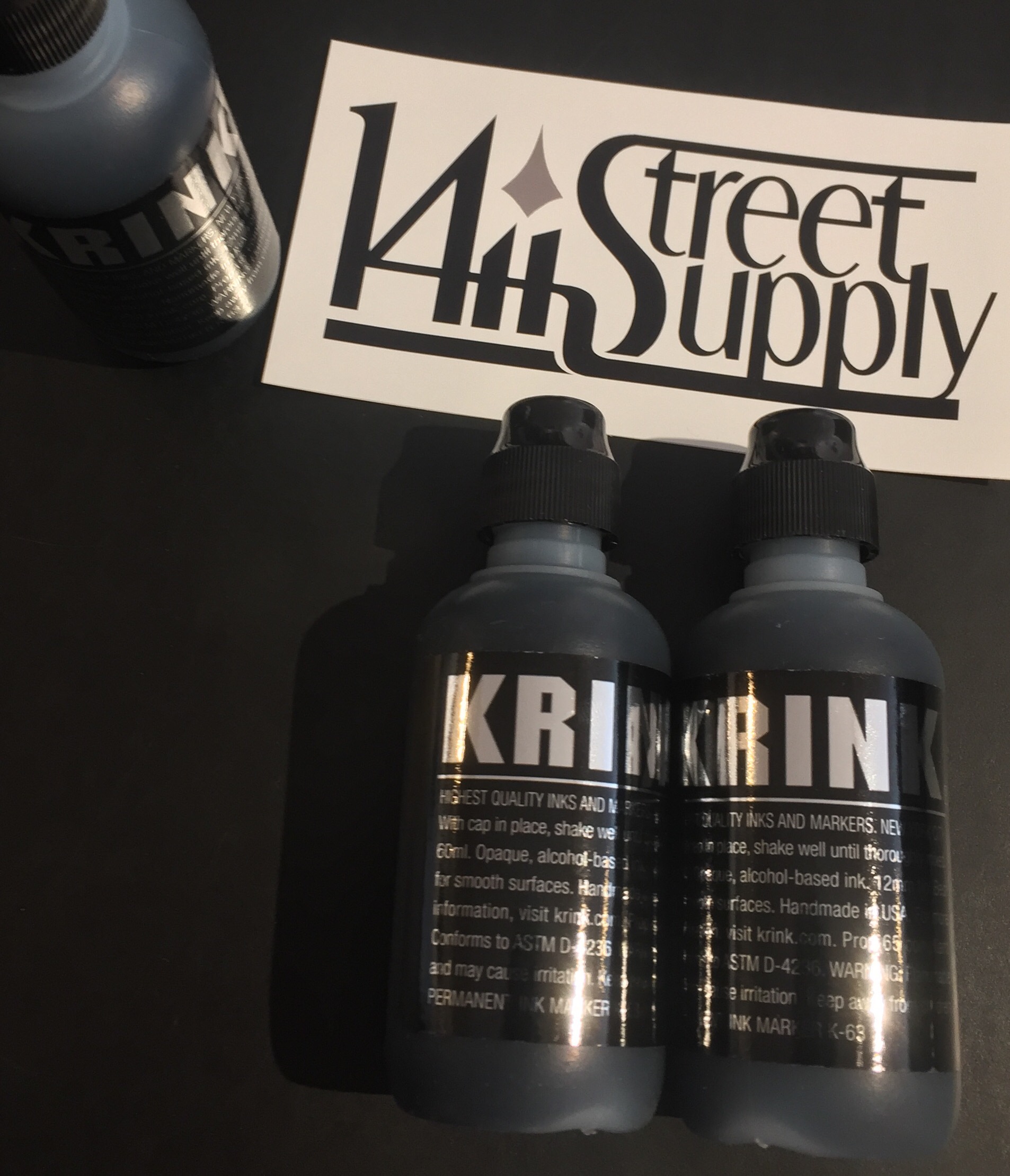 Krink Super Black Permanent Ink Marker - Set of 4