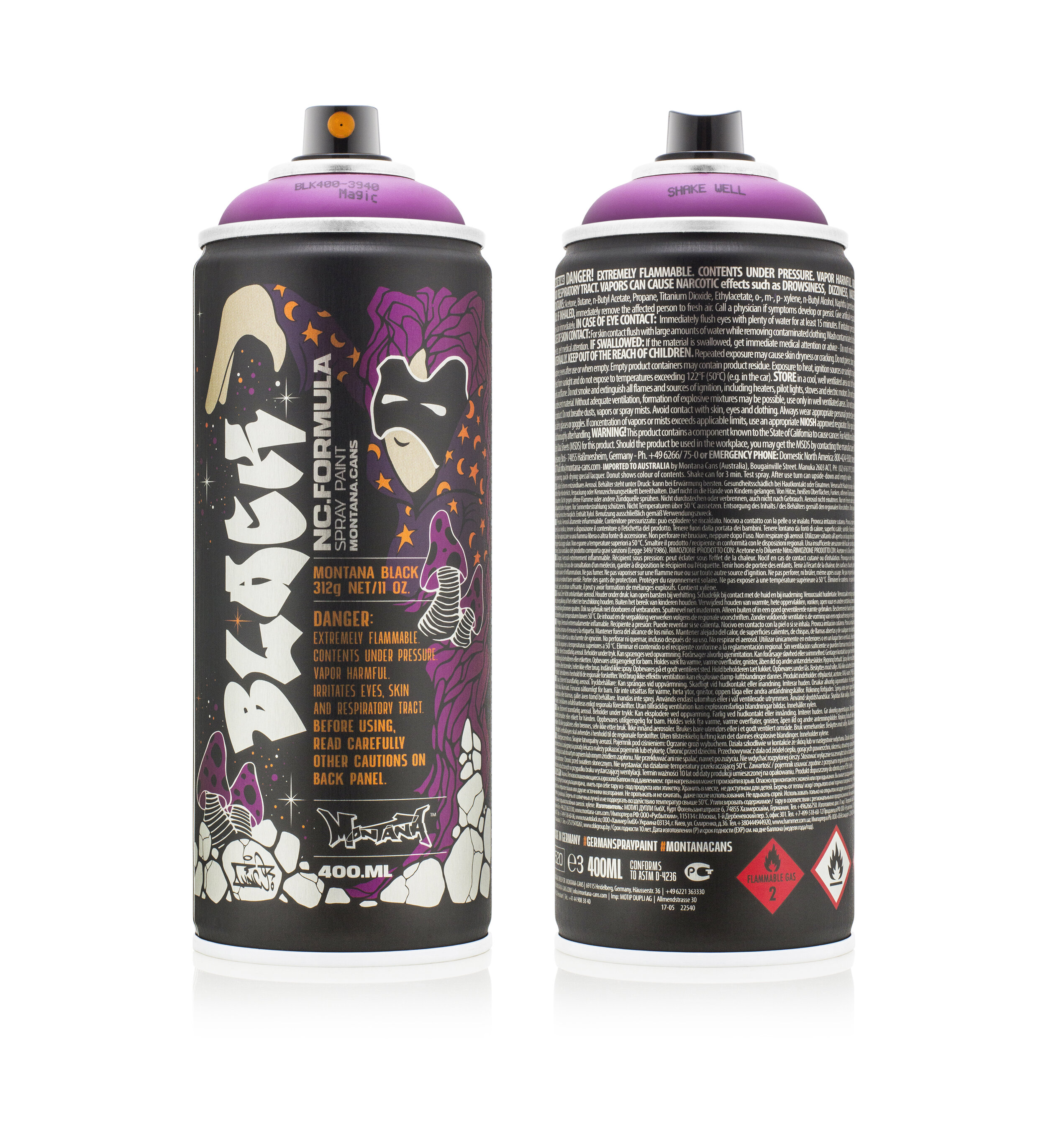 Montana BLACK Spray Paint 400ml Power Violet