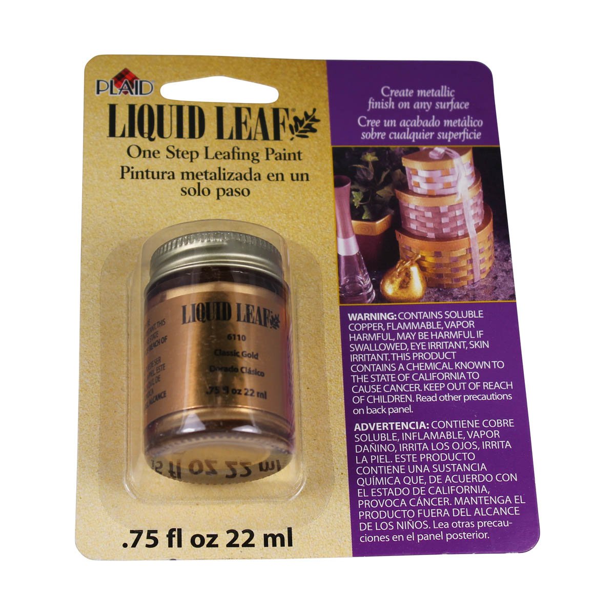 Plaid Liquid Leaf Classic Gold