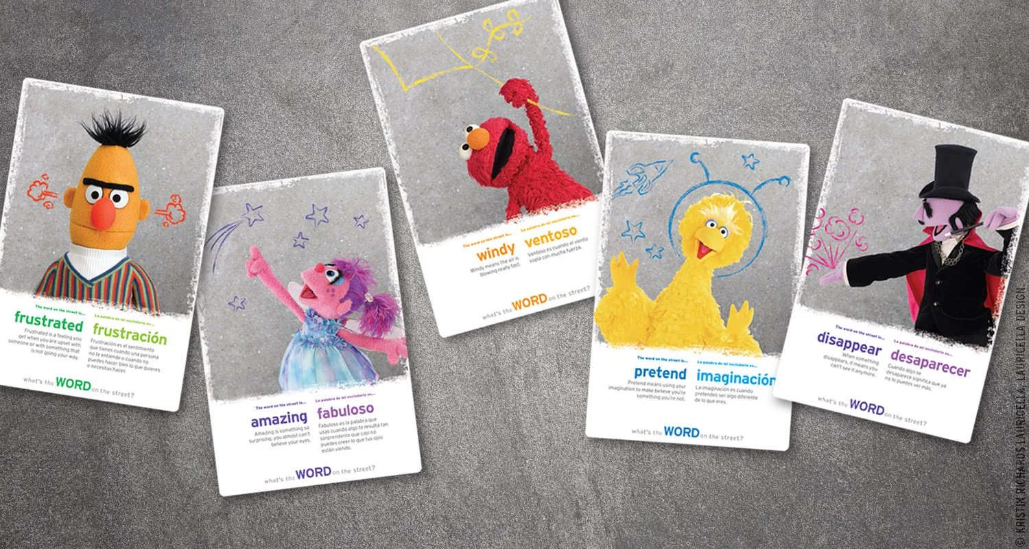 Word on the Street promotional flashcards (Sesame Street Season 38)