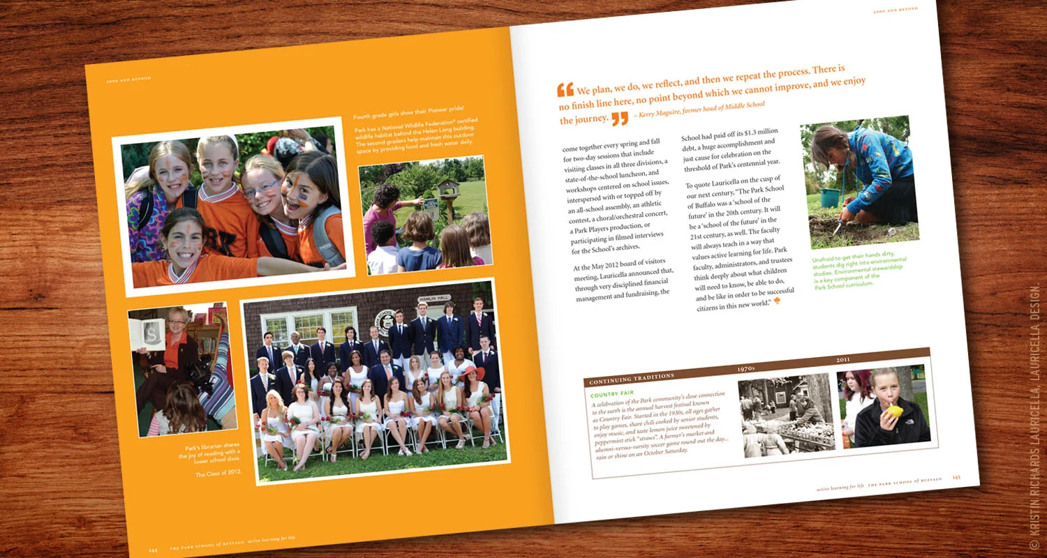 Centennial Book (interior spread)