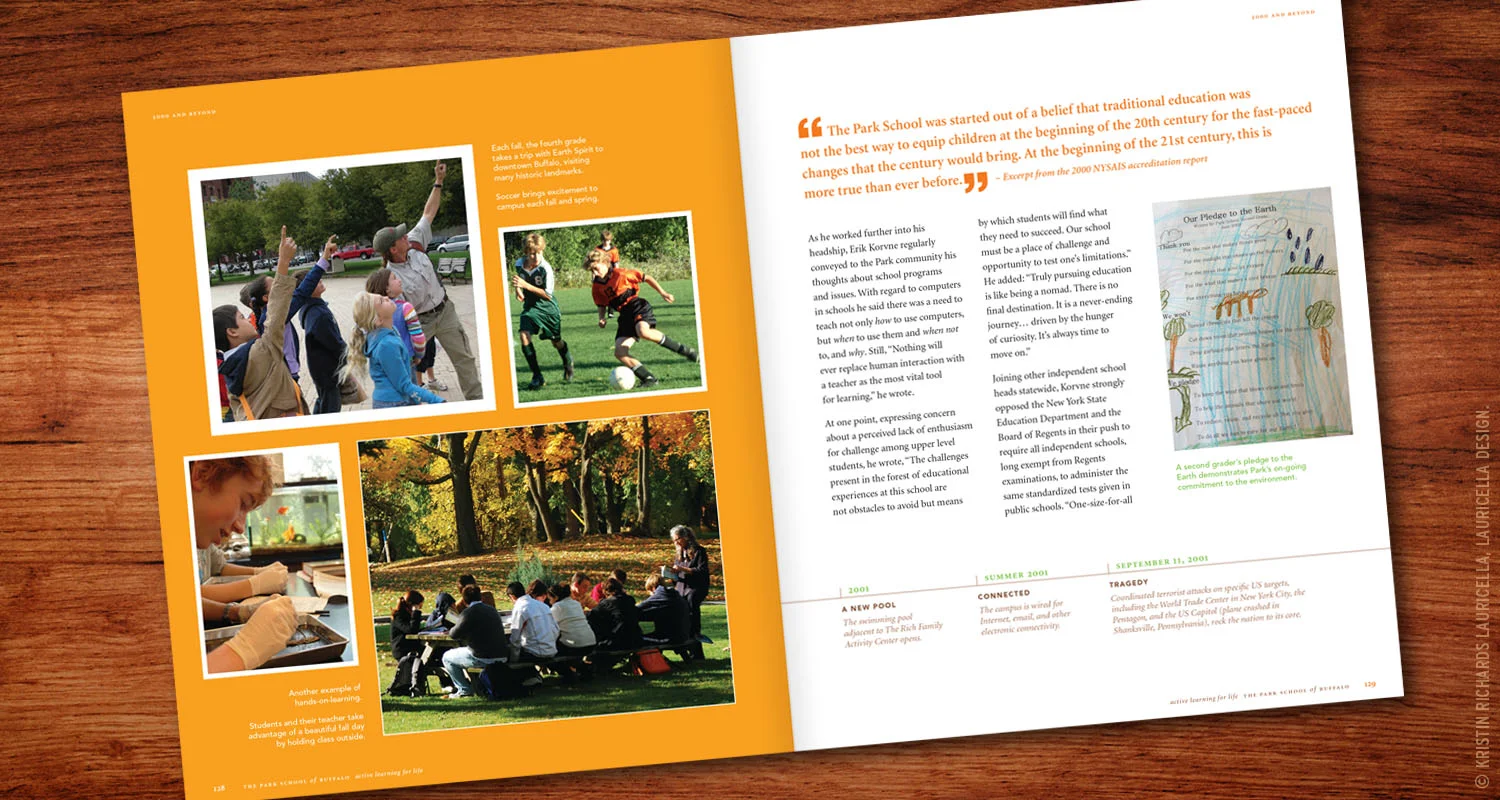 Centennial Book (interior spread)