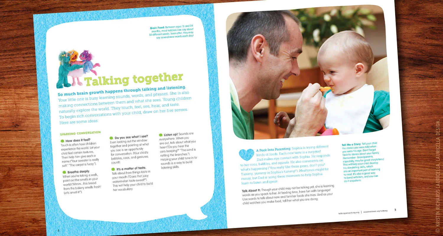 Early Literacy "Talking is Teaching" Parent Guide (interior)