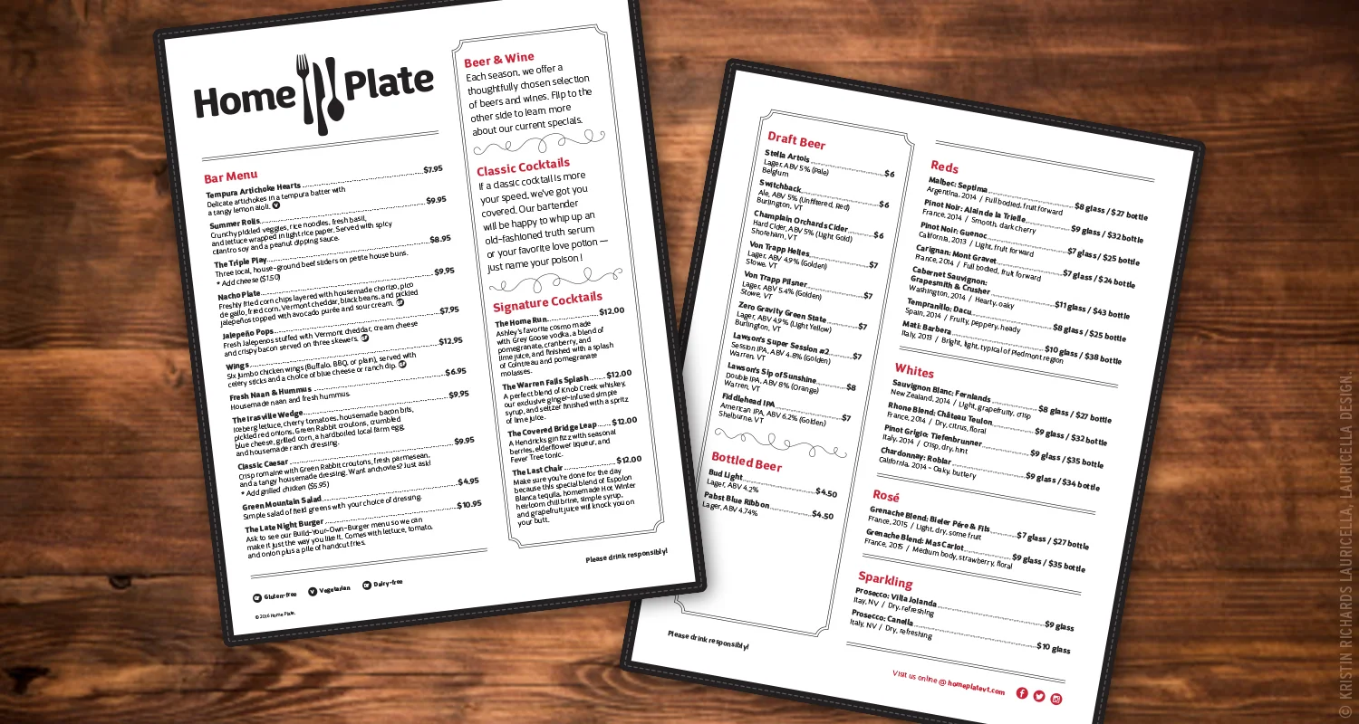 Bar Menu