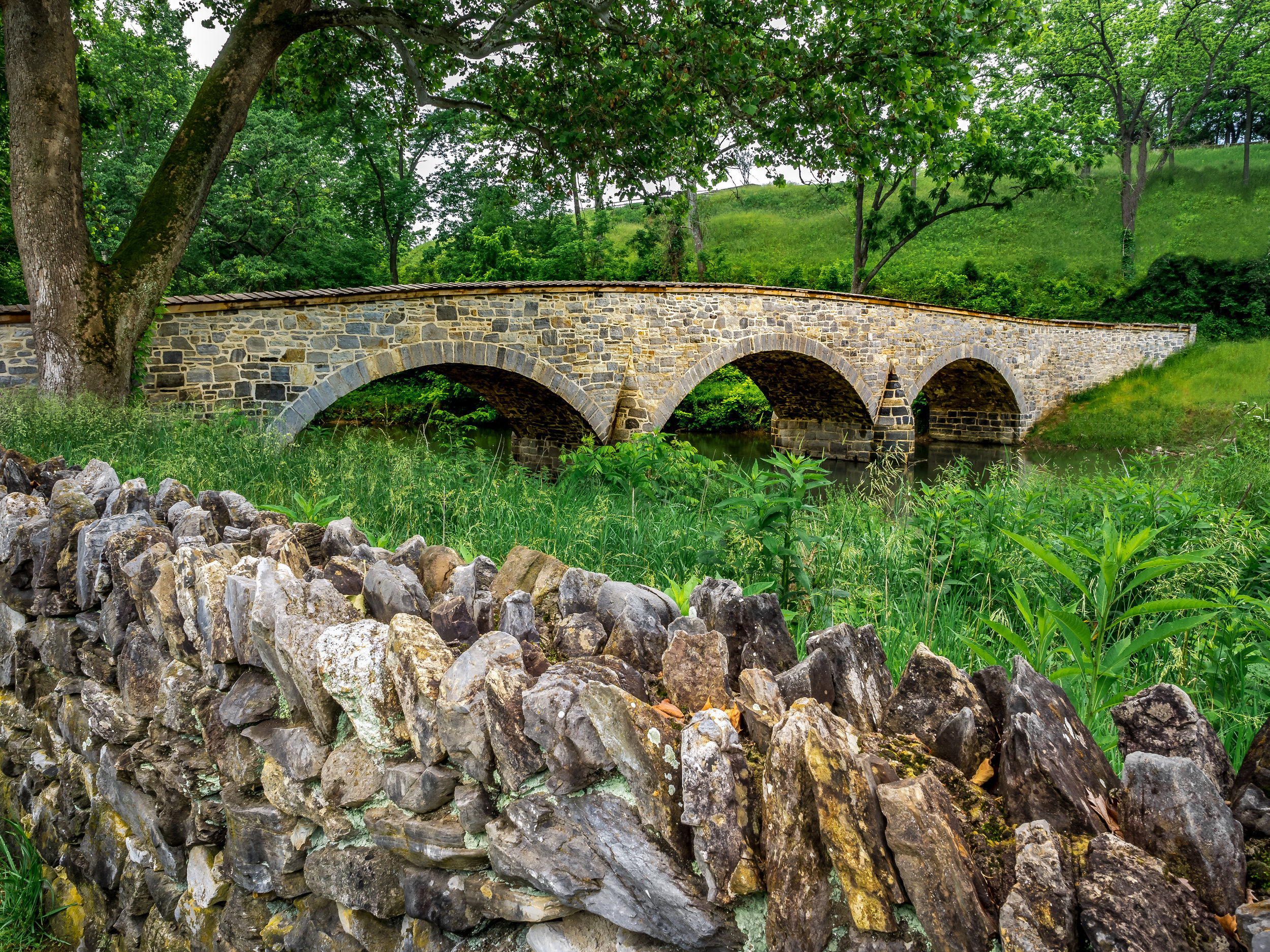 Burnside Bridge from the attacking side.