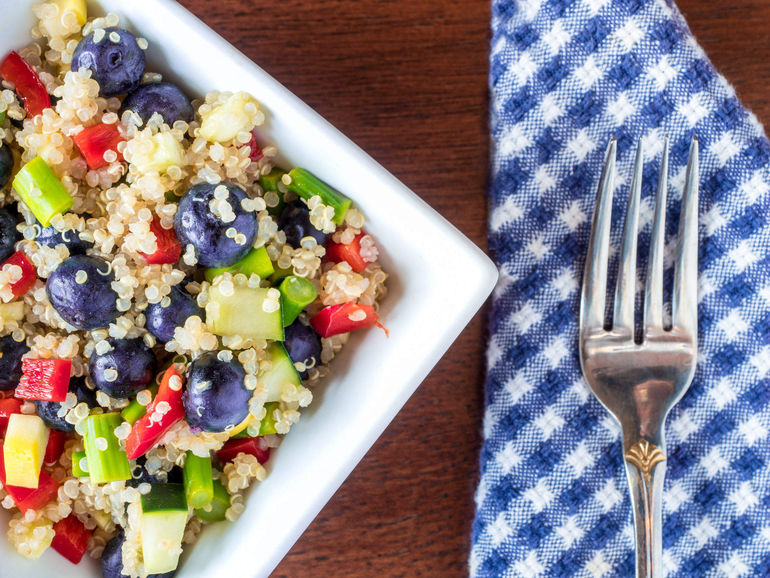  A beautiful quinoa salad was first on her list