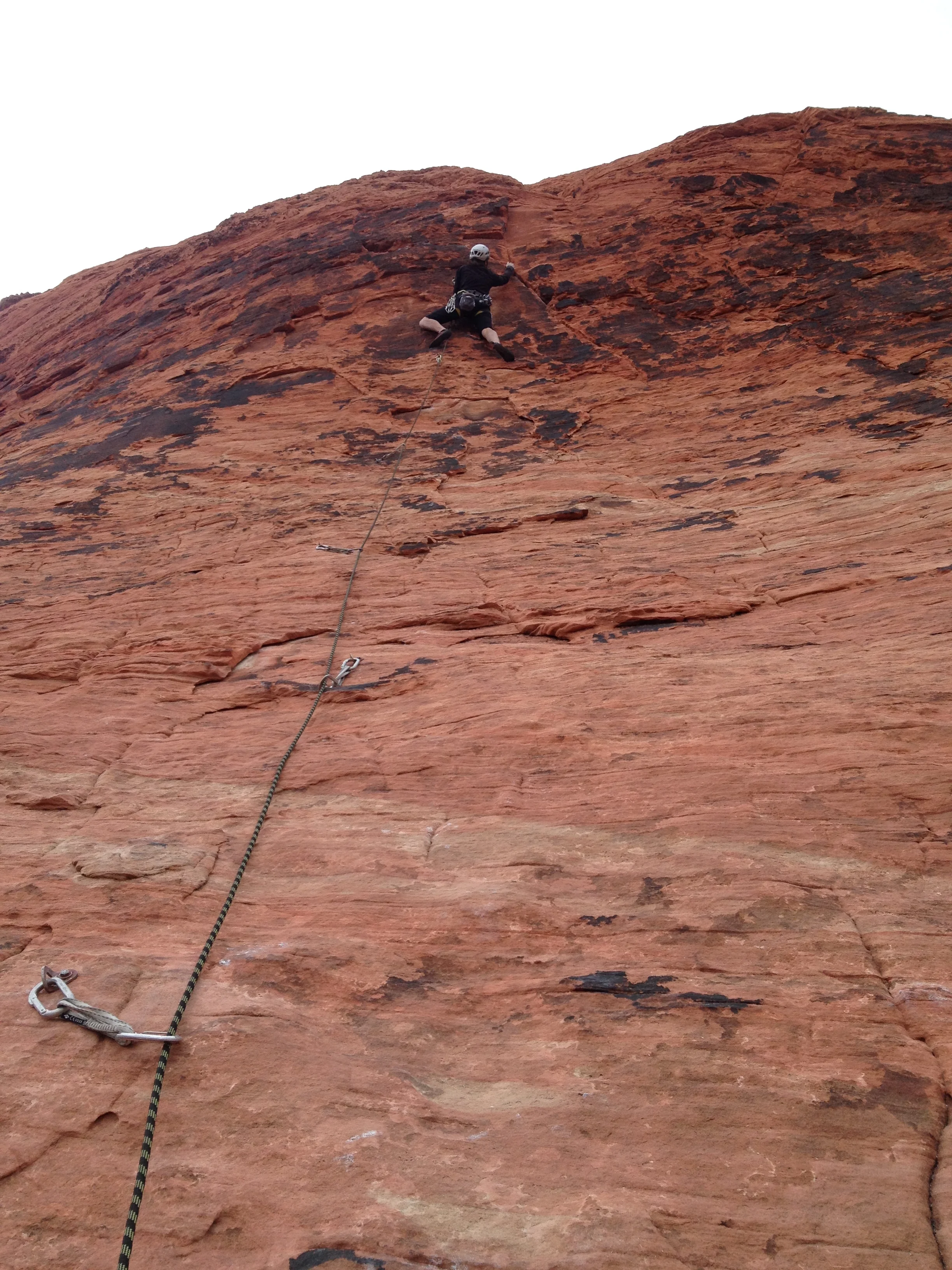 Getting above the boulder line in Red Rocks Canyon (NV)