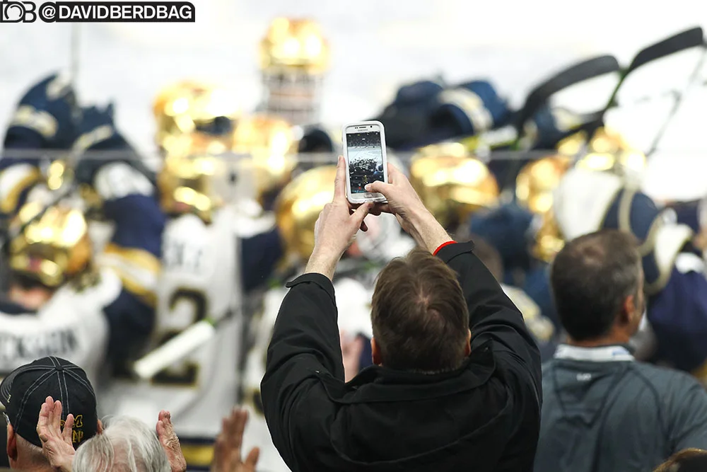 When some fan sticks their phone in the middle of your frame, you make the best of it.