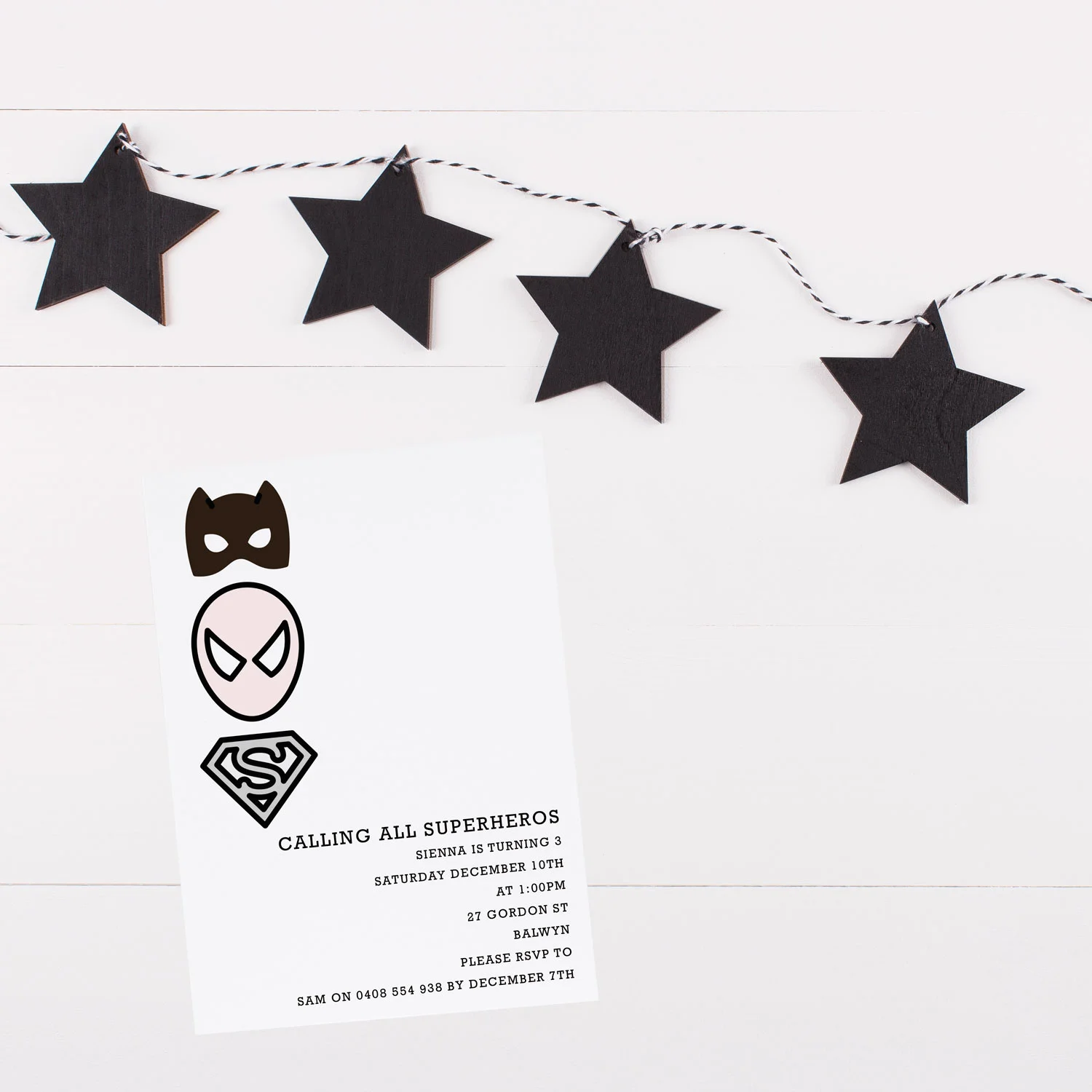 Superhero Invite - Girl