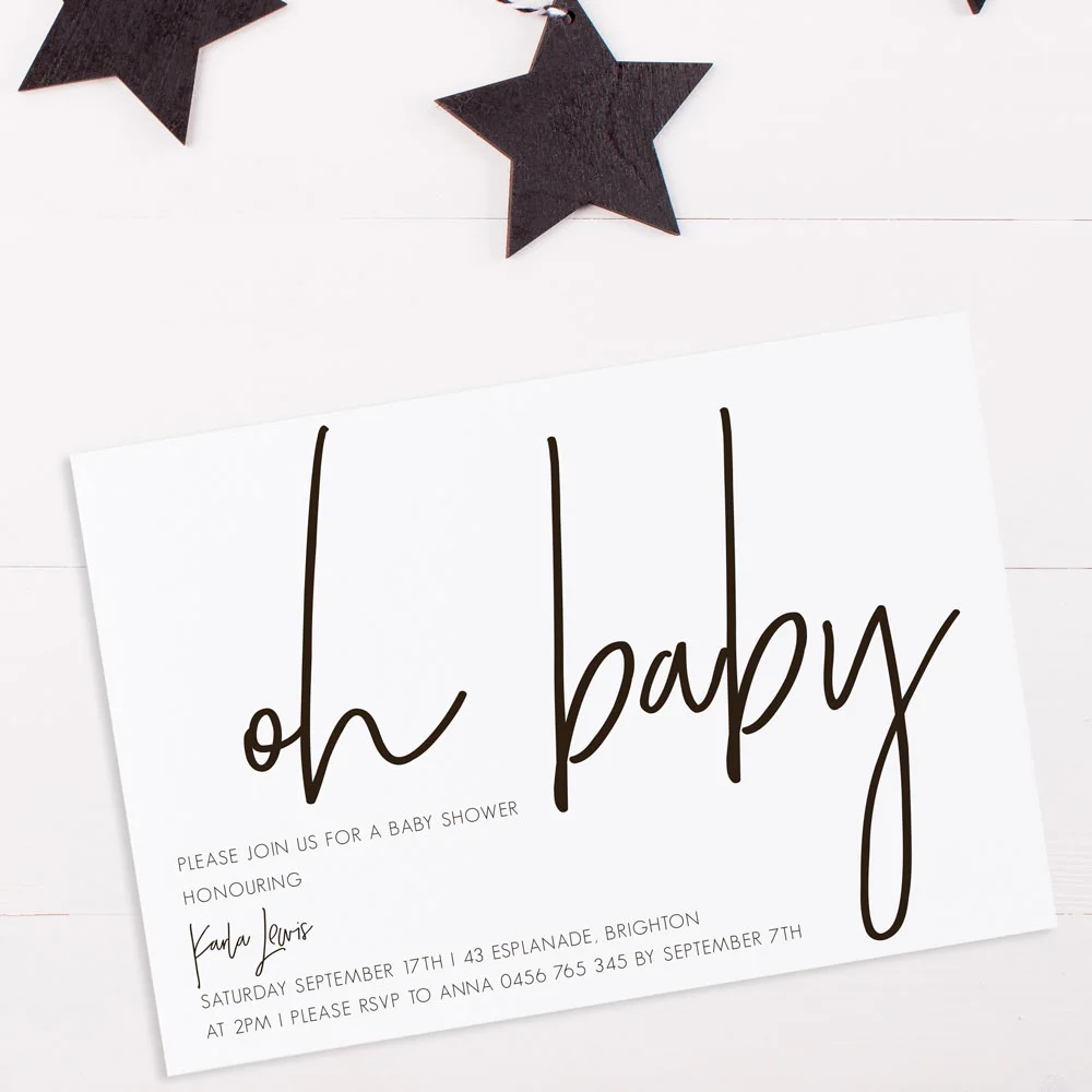 Oh Baby, Baby Shower Invite