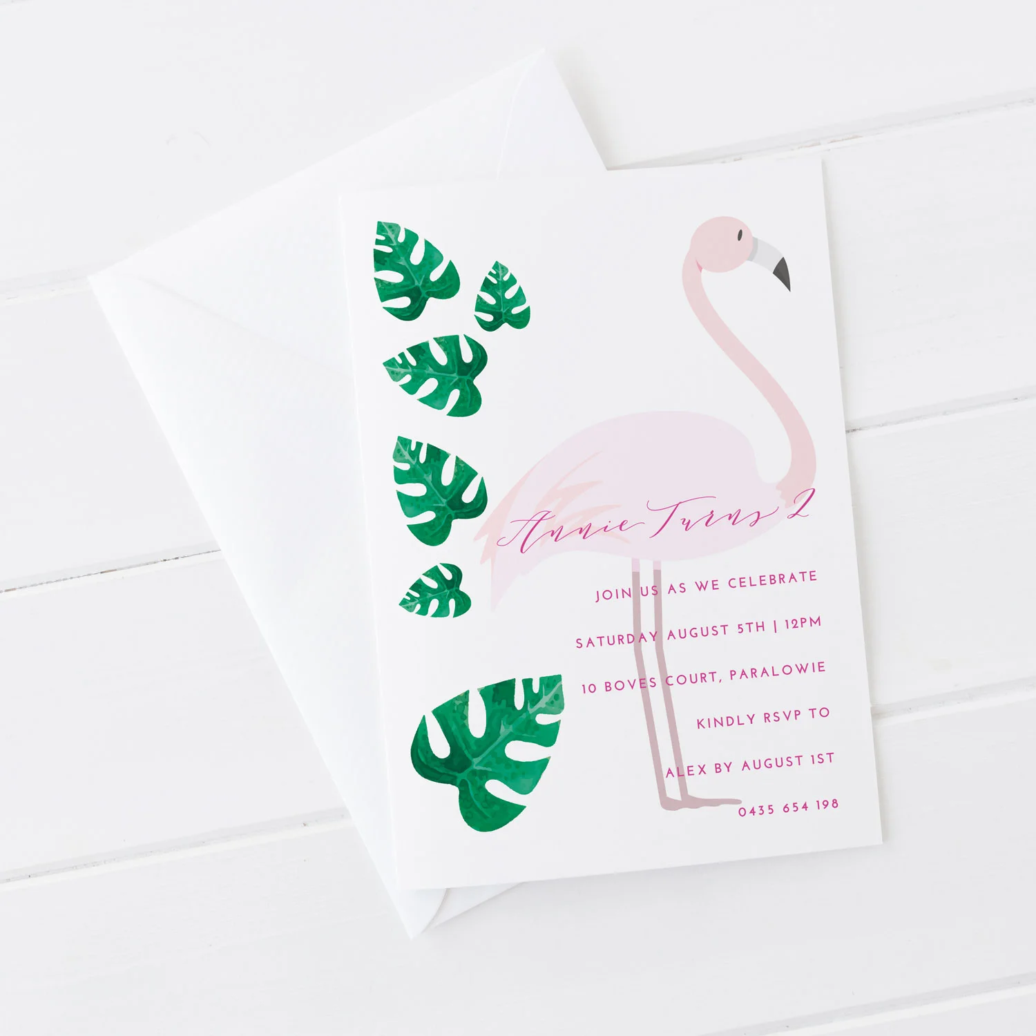 Tropical Flamingo Invite