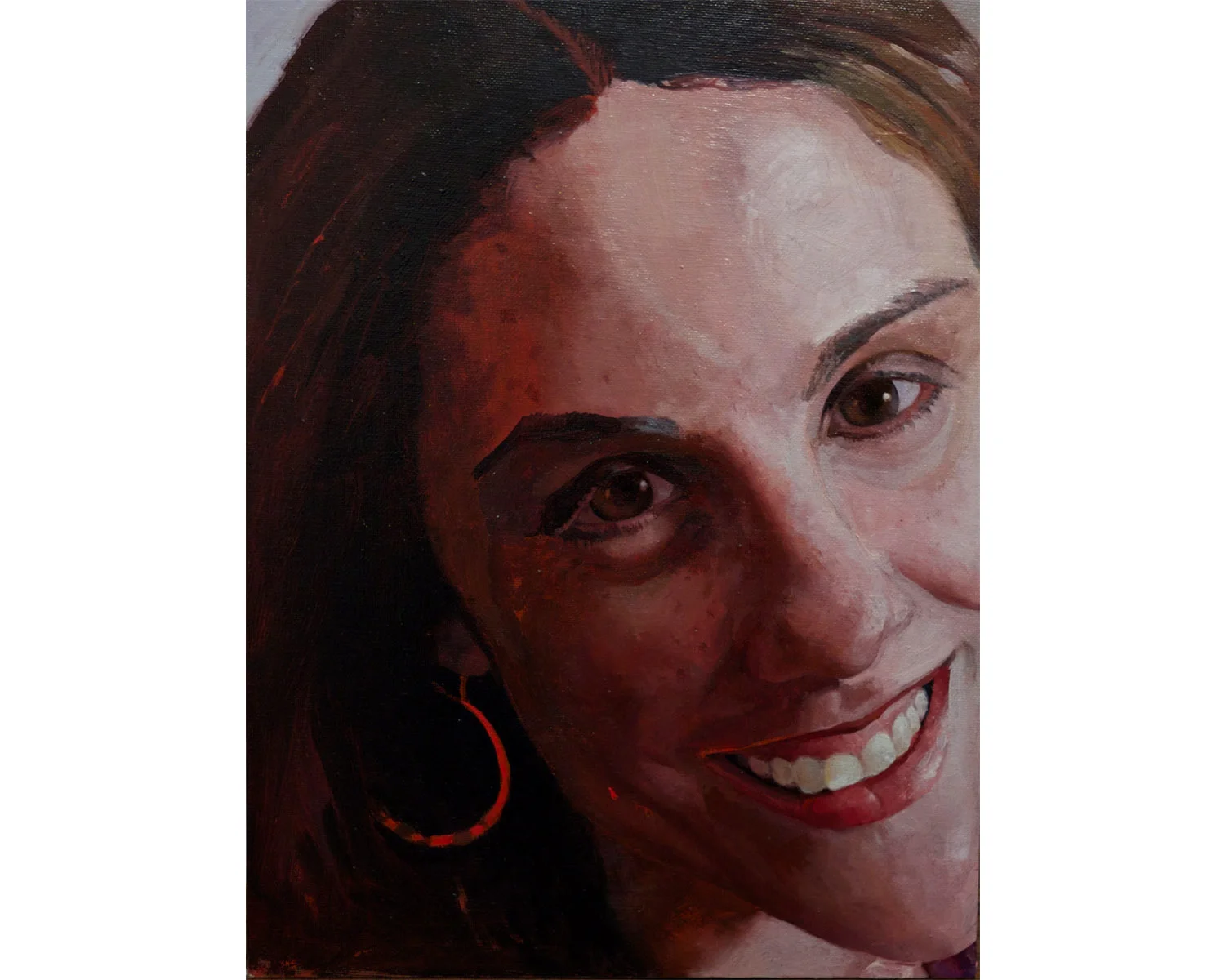 "Smile Red", Oil on Canvas, 11" x 14", 2015
