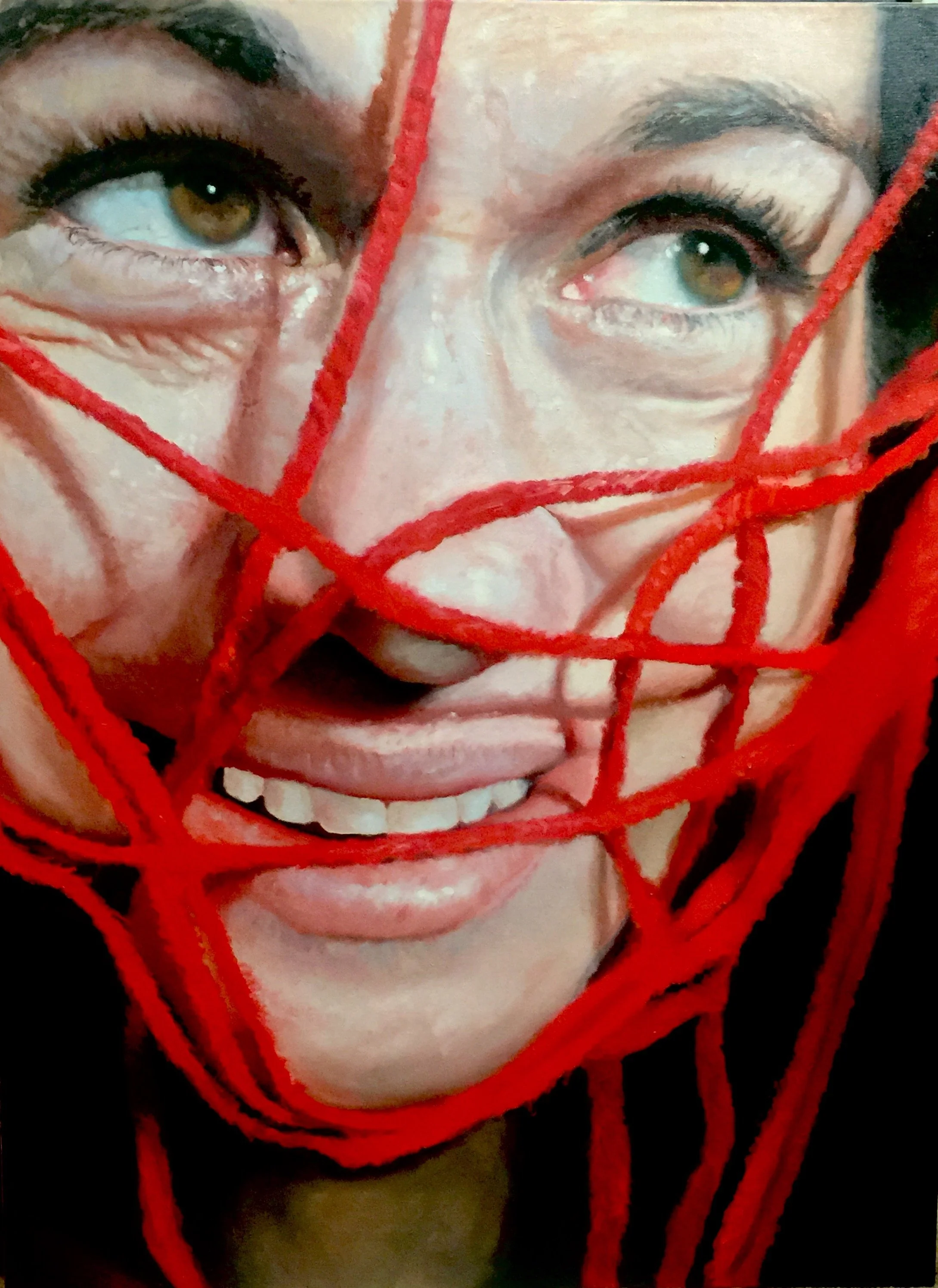 "Red String", Oil on Canvas, 30" x 40", 2017