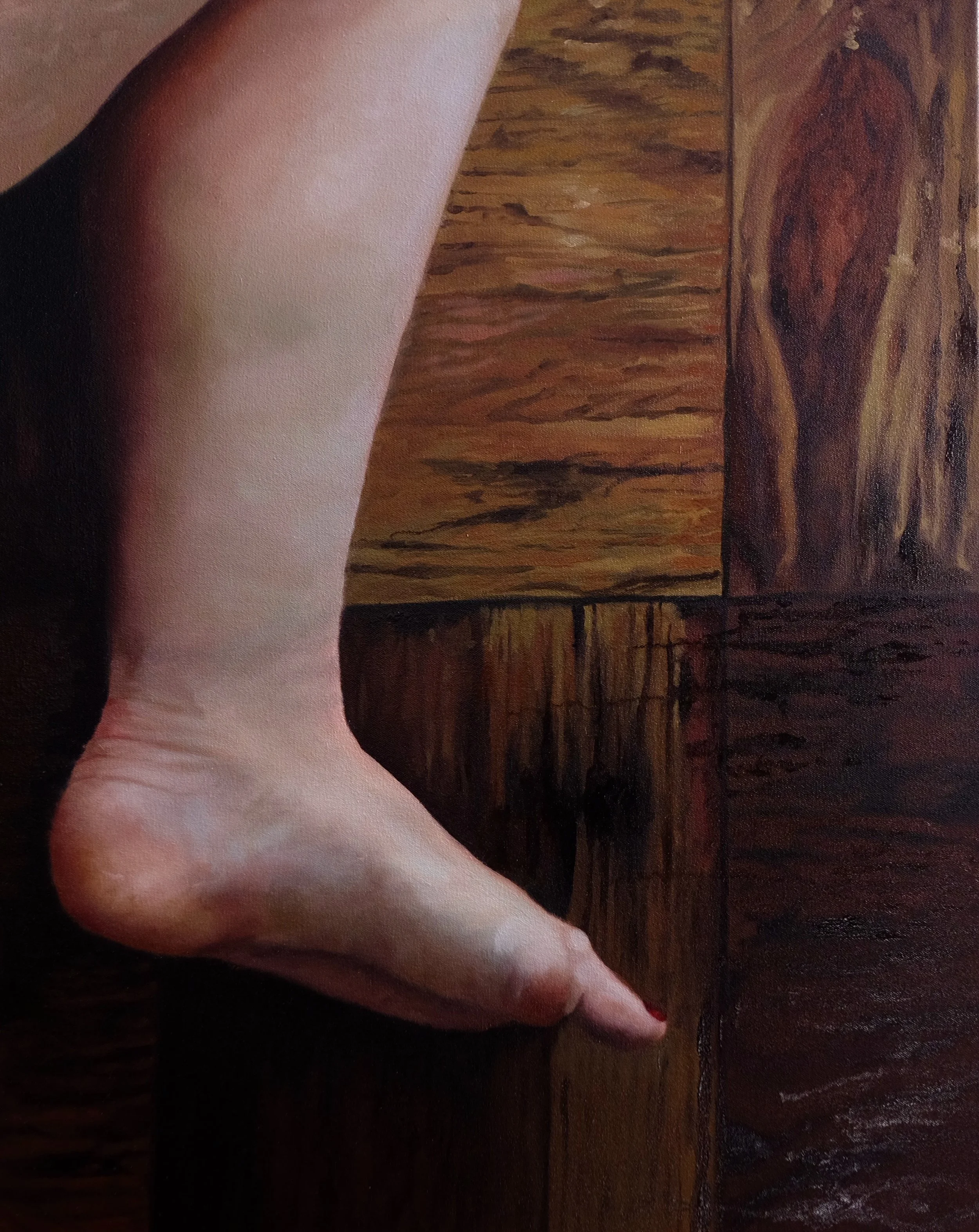 "Leg", Oil on Canvas, 18" x 24", 2017