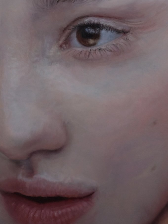 "Look", Oil on Claybord, 18" x 24", 2025