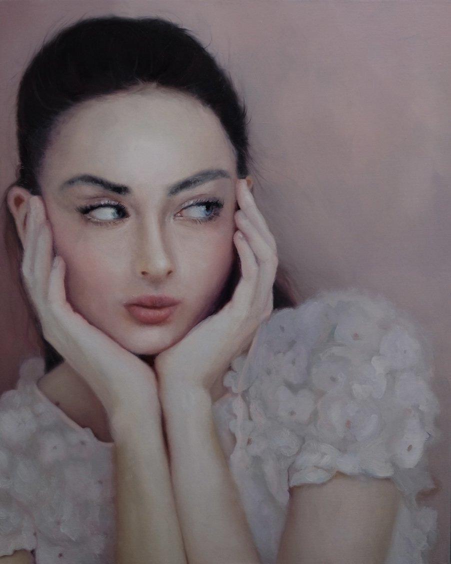 "Girl In Pink IV", Oil on Canvas, 24" x 30", 2025