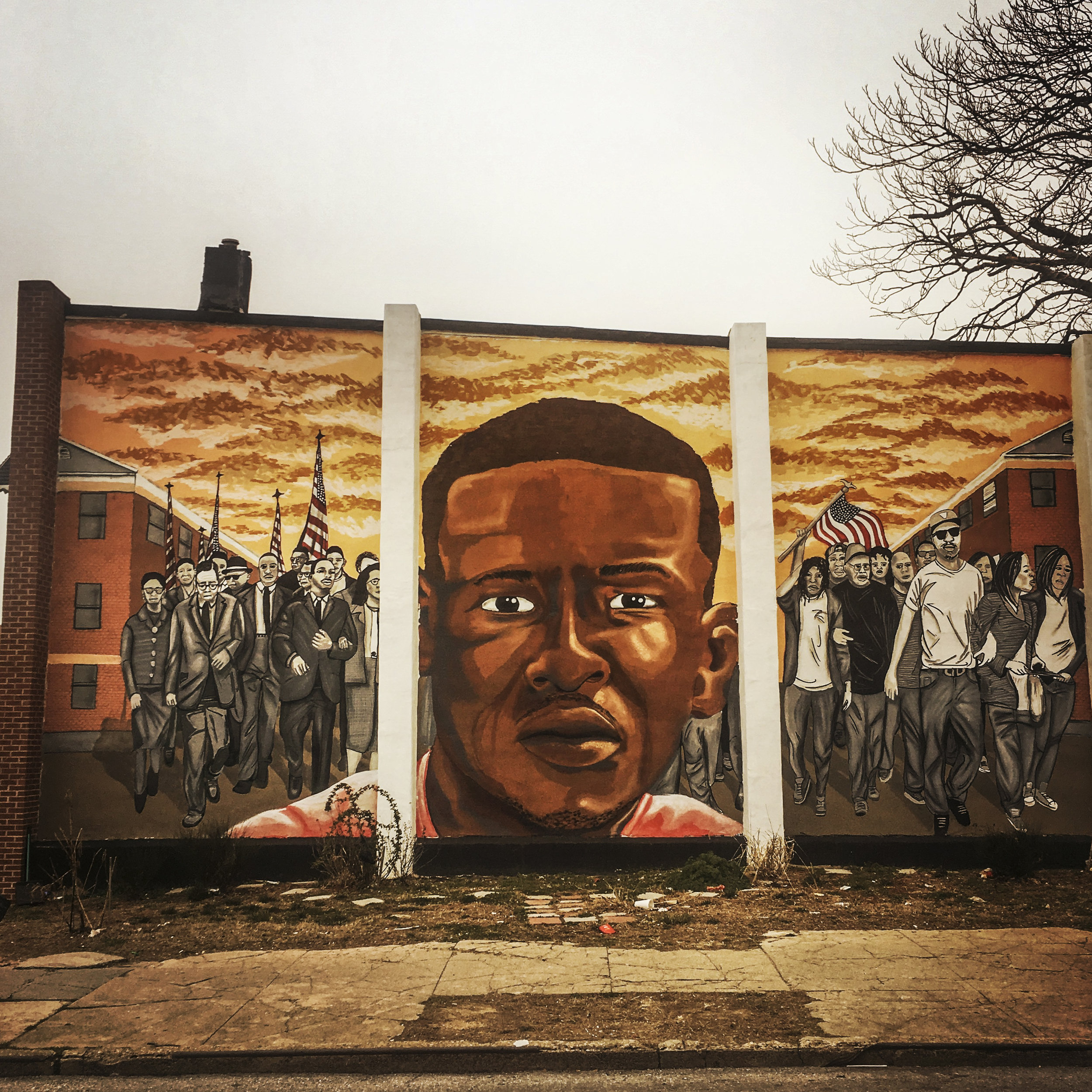 Freddie Gray Mural, Baltimore, Maryland, 2017