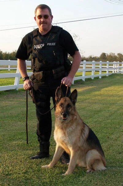 Union Pacific Railroad Special Agent RC Langford and K-9 Carin assigned to Houston, TX.