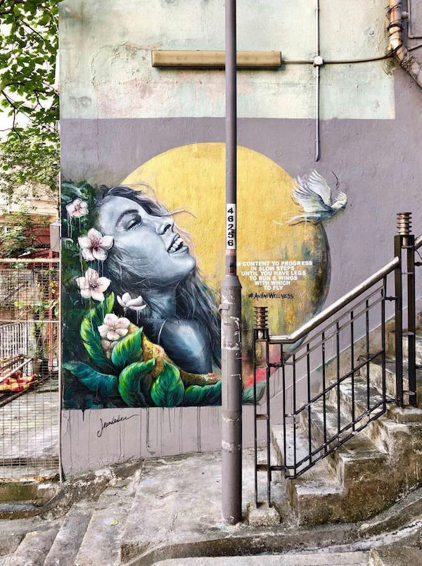 Street Art - Ladder St, Sheung Wan - Elsa Jeandedieu
