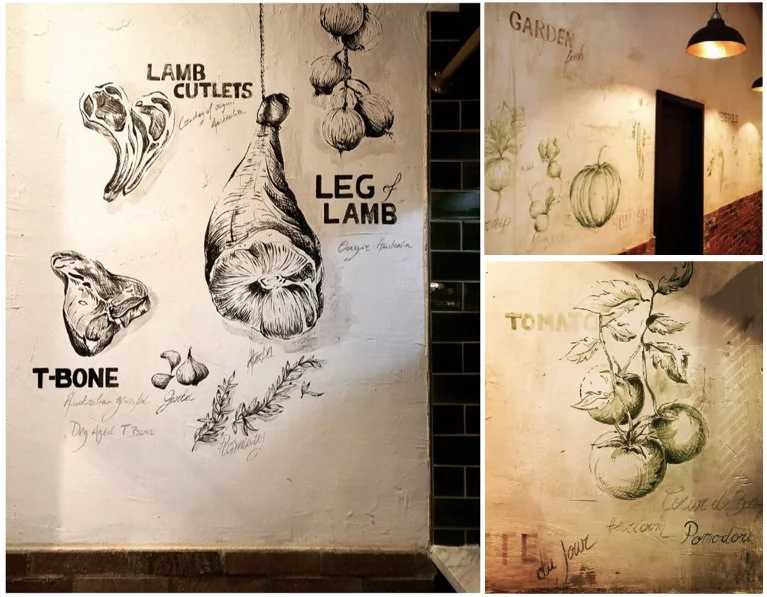 Vintage Wall Illustrations - Feather & Bone