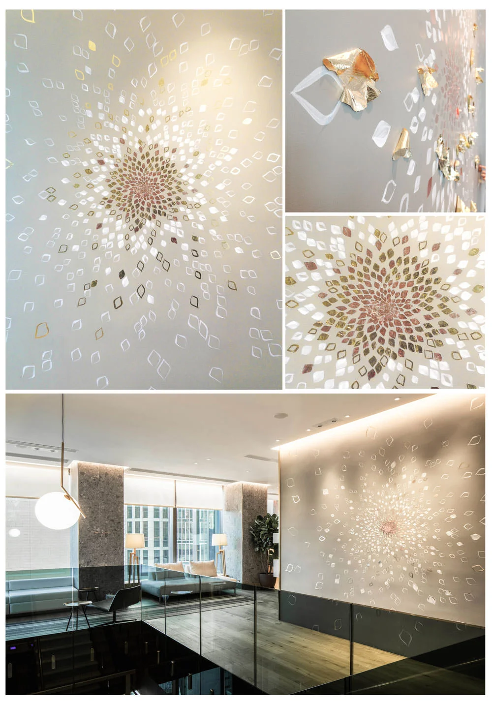 Pure Yoga - special effects wall design by Elsa Jeandedieu