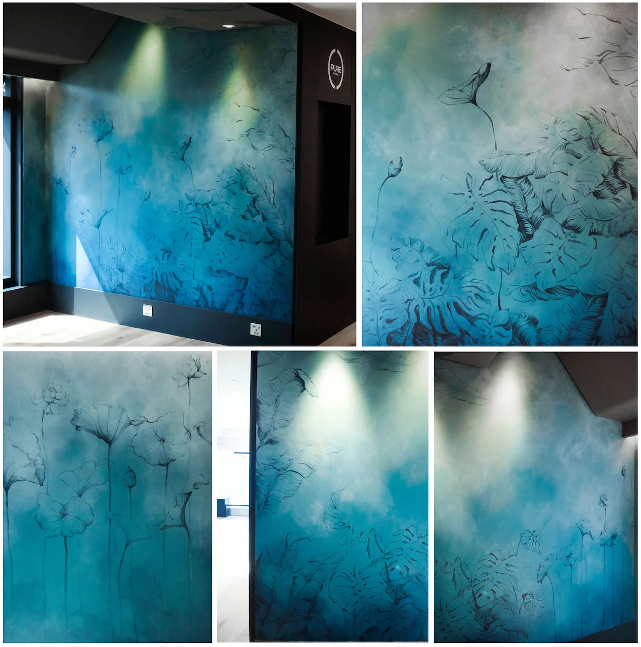 Pure - Soundwill Plaza - Causeway Bay - Leaves illustration and patine