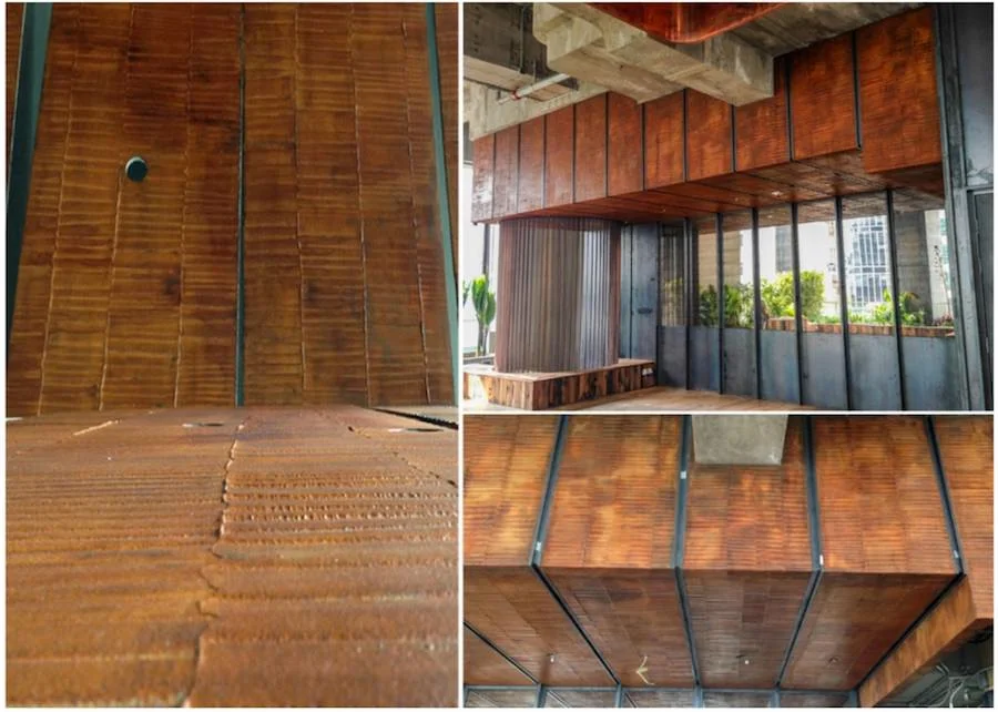 Sky Garden, California Tower, LKF - Rust Finish decorative panels