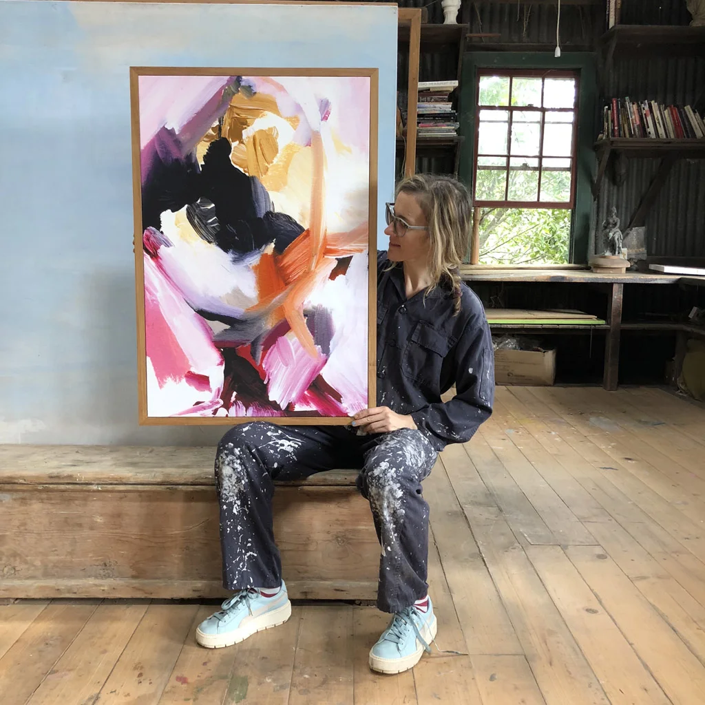 Père Michel - Print framed in rosewood