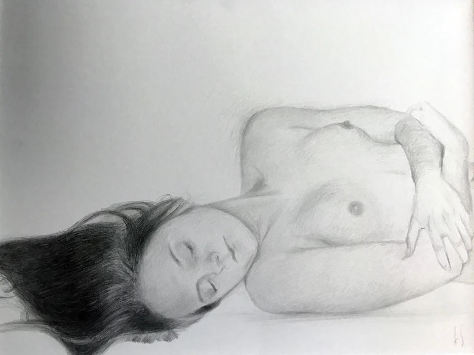 Lullaby 11" x 14" Pencil on Paper