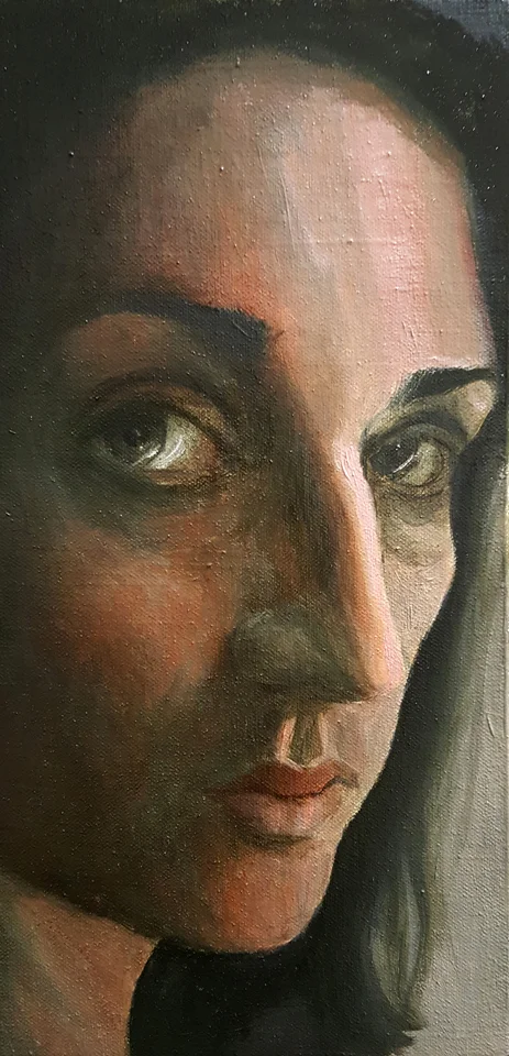 A Hazy Glimpse of Me 12" x 6" Oil on Canvas