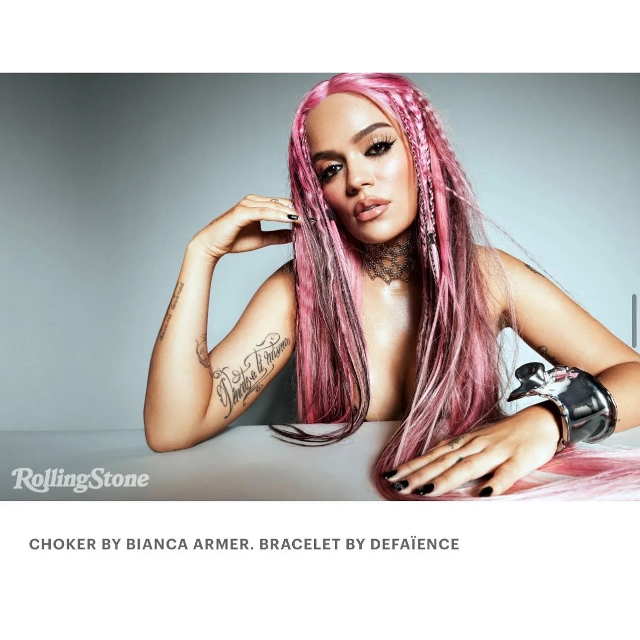 @karolg wearing the crown choker 👑 by #biancaarmer for @rollingstone 
______________________________________
@nicolaformichetti @raulmagdalenoii