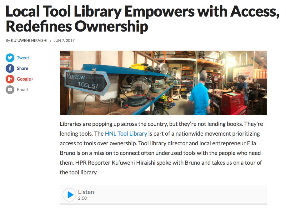HNL Tool Library (@hnltoollibrary) • Instagram photos and videos