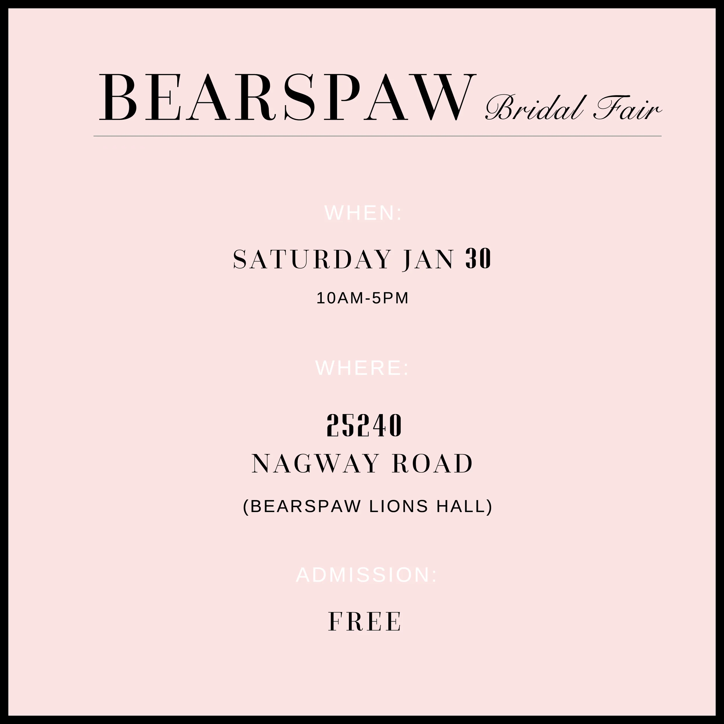 Bearspaw Bridal Fair