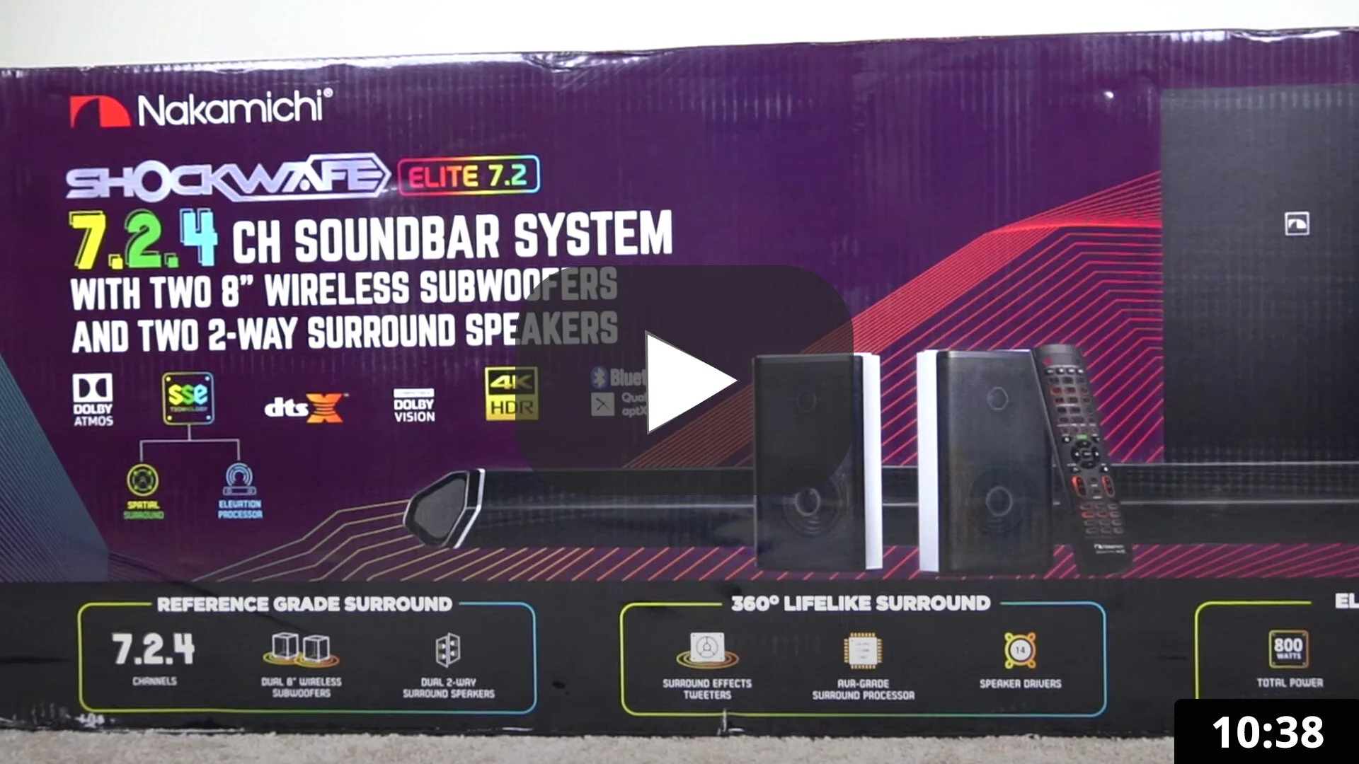 True Surround Sound for Gaming - Unboxing the Nakamichi Shockwafe 7.2.4 Soundbar