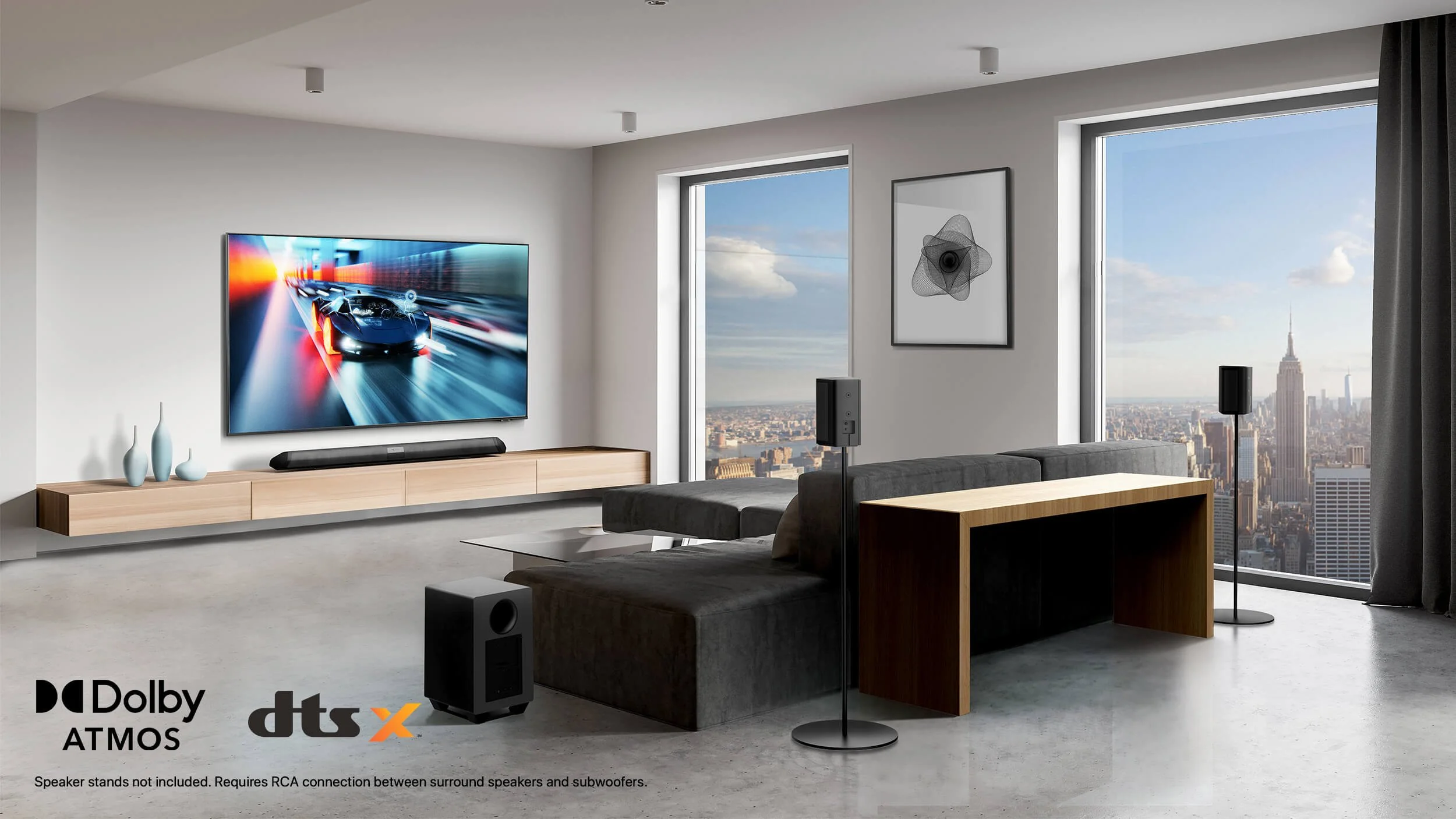 Shockwafe Ultra 7.1 eARC with Dolby Atmos Soundbar 10" Sub 2way