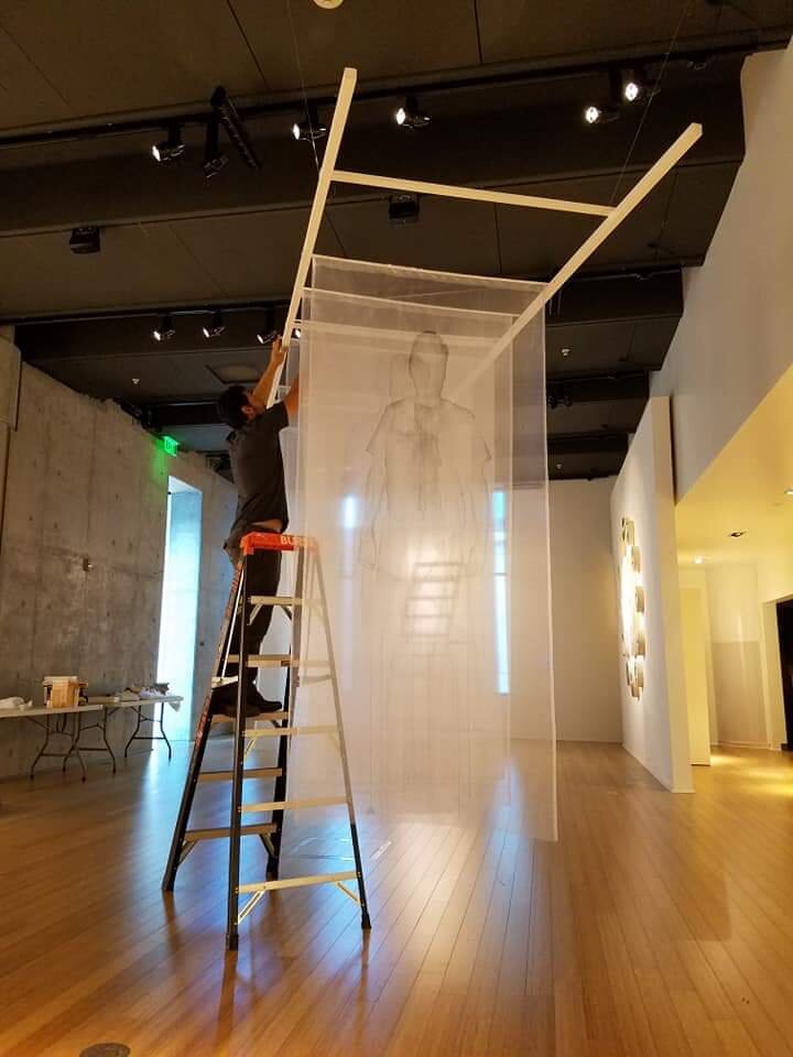  installation of artwork at City Gallery in 2019 
